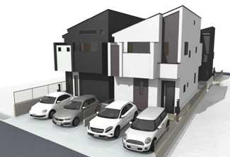 【外観パース】 | 本パースは、イメージ図につき、風景、建物、植栽などについては施工後の現物との差異が生じます
つきまして本パースによって生じたいかなる損害については一切責任を負いません