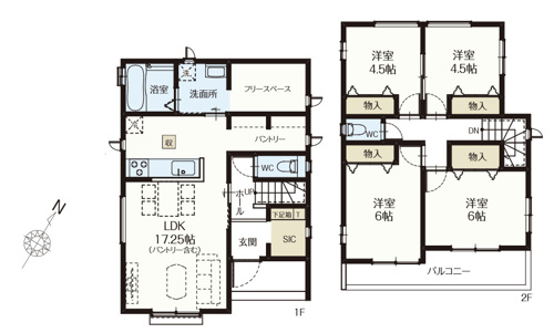 北本市宮内2期〈2工期〉　新築戸建　全6棟　N号棟の画像