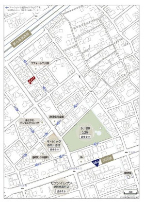 売新築戸建　静岡市駿河区下川原６丁目の地図