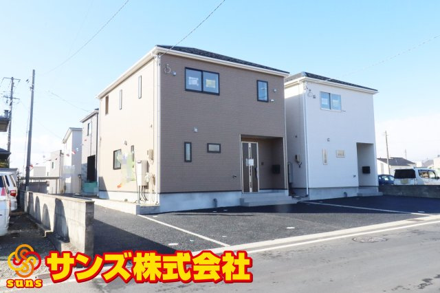 郡山市安積町荒井字柴宮山　　　３号棟　　朝日が丘小学校、郡山第７中学区の外観|北東側から見た区画全体