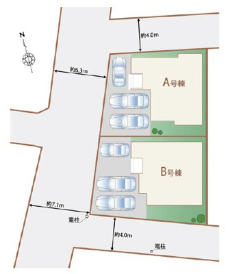【前面道路含む現地写真】 | 読谷村瀬名波（全2棟）B号棟 | ※西側公道6.3m～7.1m♪