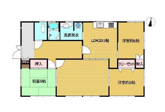 中古戸建　吉見町松崎309（リフォーム住宅）の間取り