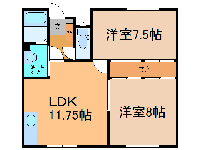 広陽ハイツの間取り