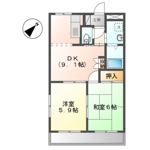 ジューエイハイツの間取り