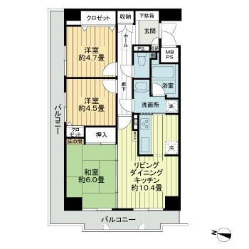 グランデュオ五日市駅前ウエストの間取り