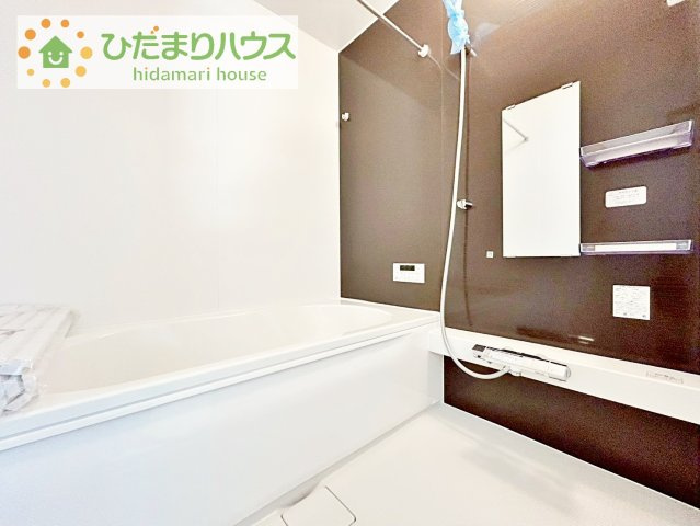 【浴室】 | 龍ケ崎市野原町4期　新築戸建　4号棟 | 今日も１日お疲れでした。広いお風呂で疲れを癒してください、、、♡