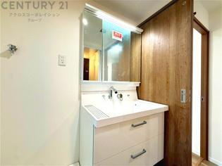 化粧品や洗顔料、歯ブラシなどの必需品をまとめて置ける収納スペースがあり、使用するたびに取り出す手間が省けます。また、水回りのため、濡れても大丈夫な素材が使用されており、お手入れが簡単です。