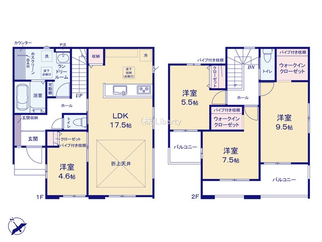水戸市堀町25期　新築戸建　2号棟の区画図