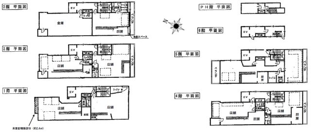 愛媛県宇和島市1棟商業ビルの間取り