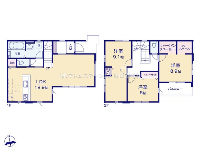 【間取り】 | アトムセレクト船橋市夏見10期　1号棟