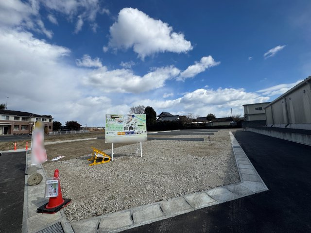 新築戸建・新築建売　いわき市錦町花ノ井３期　錦小・錦中の外観|南向きで陽当たり良好です！