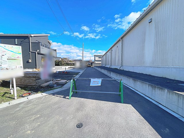 新築戸建・新築建売　いわき市錦町花ノ井３期　錦小・錦中の前面道路含む現地写真|前面道路　南側4ｍ