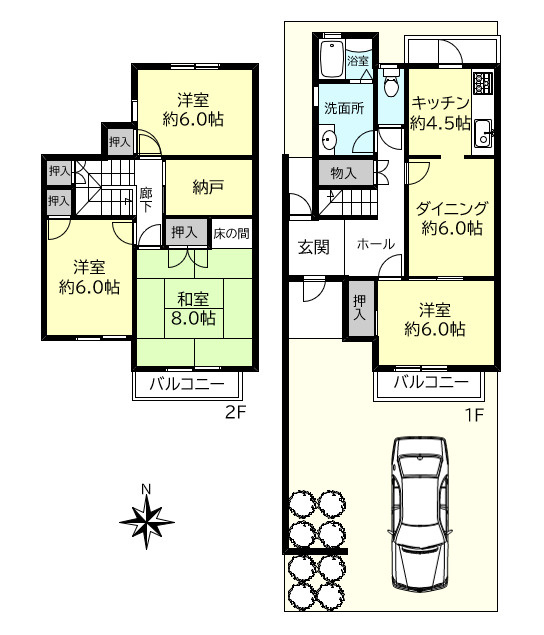神戸市西区学園西町２丁目戸建の間取り
