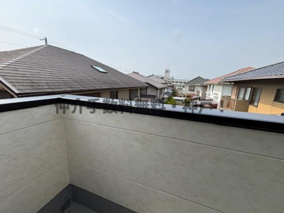【バルコニー】 | 神戸市西区竹の台5丁目　新築戸建1号棟　仲介手数料無料！ | 陽当たり良好なバルコニーです