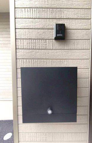 クレイドルガーデン　東区八反田第6　2号棟の防犯設備|ＴＶモニタ付インターホンで夜間でも安心です