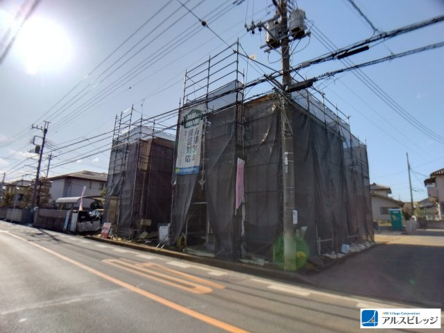 新築／ふじみ野市亀久保３丁目　全５棟　今回販売４棟の前面道路含む現地写真