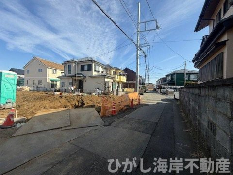 茅ヶ崎市今宿　　売地　　全18区画の前面道路含む現地写真|現地外観