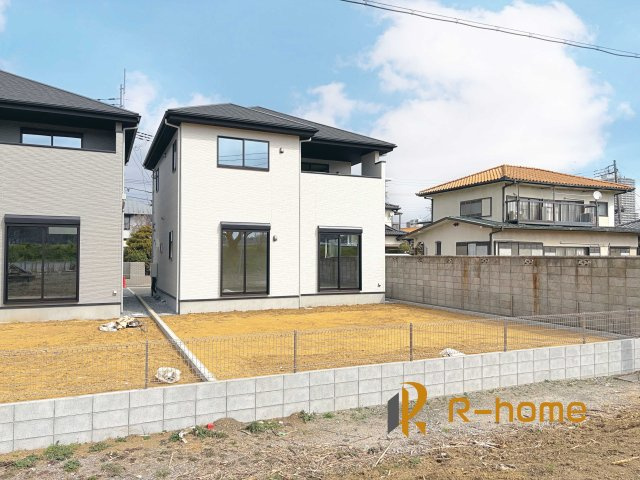 土浦市桜町2期　新築戸建て　2号棟の外観パース|2026年2月完成予定！近隣の同仕様完成物件をご見学いただけます♪