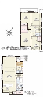 【間取り】 | 神戸市西区竹の台5丁目　新築戸建3号棟　仲介手数料無料！ | 西区竹の台5　新築3号棟　仲介手数料無料！