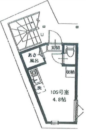 アーバンプレイス南阿佐ヶ谷ⅡＡの間取り|ワンルーム