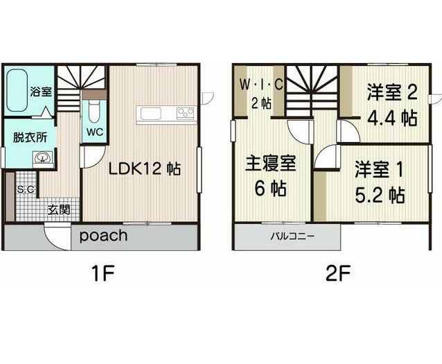 南巨摩郡身延町西嶋の新築一戸建の間取り