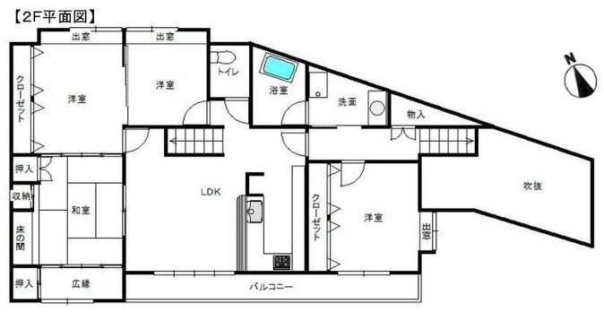 大府市柊山町7丁目　住居付き倉庫の間取り|2階
