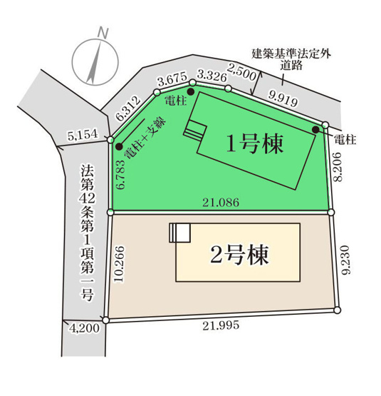 【区画図】 | リーブルガーデン.S高崎市第5寺尾町ー① | 敷地面積65坪！カースペースは並列3台駐車可能！