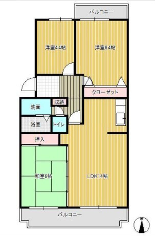ラフィーネ草間の間取り