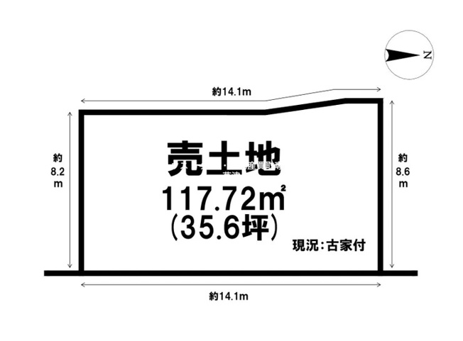 【土地図】 | 松室追上ゲ町　建築条件無し売土地