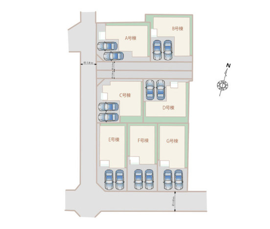 売新築戸建　静岡市葵区田町６丁目の区画図