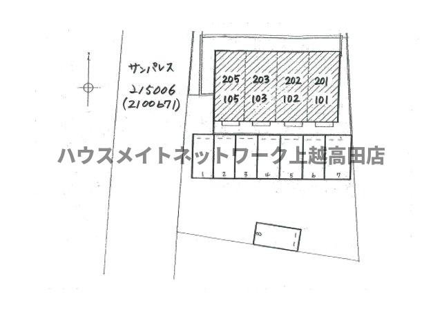 サンパレスの区画図|配置図
