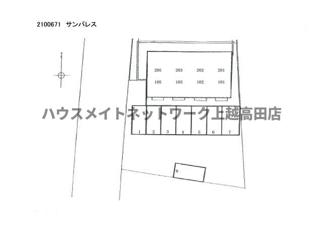 サンパレスの区画図|配置図