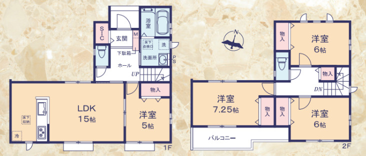 売新築戸建　静岡市葵区田町6丁目の間取り