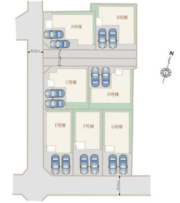 売新築戸建　静岡市葵区田町6丁目の区画図