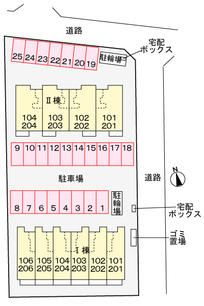 イーストブルー　Ｉの駐車場|駐車場