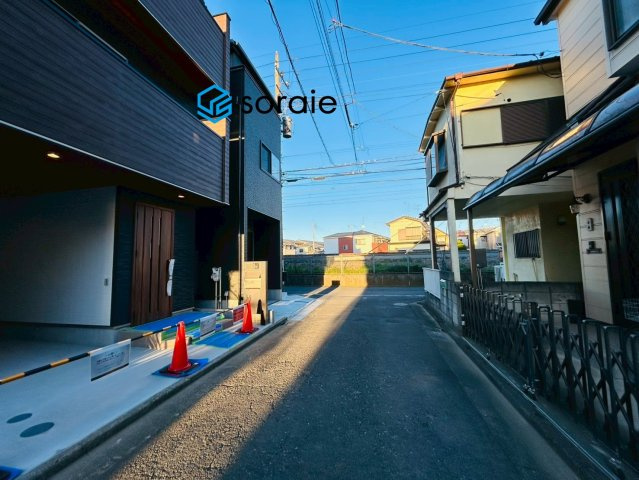 川越市稲荷町　新築戸建の前面道路含む現地写真|12/4　撮影