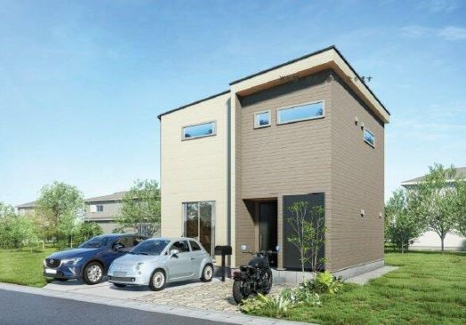 売新築戸建　静岡市駿河区みずほ２丁目の外観パース|外観パース