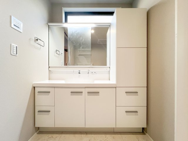 新築分譲［ミラクラスおおたかの森東］の独立洗面台|（２０２５年１１月撮影）