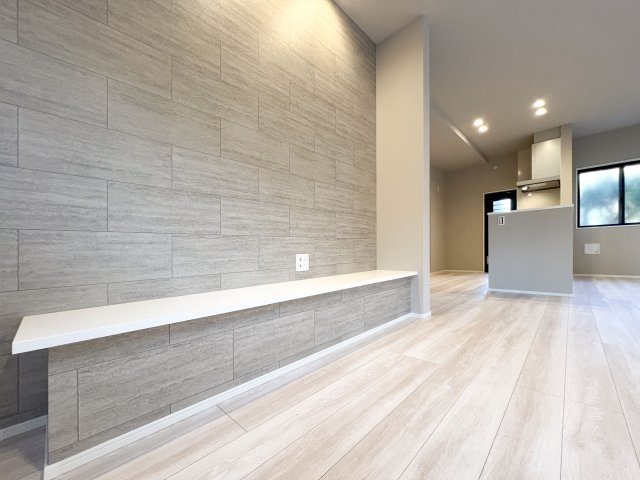 新築分譲［ミラクラスおおたかの森東］の居間・リビング|２０．７帖LDK（２０２５年１１月撮影）