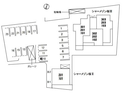 【区画図】 | シャーメゾン桜Ⅲ