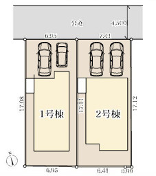 【区画図】 | 瀬谷6丁目新築分譲住宅【4LDK+駐車2台可/長期優良住宅/瀬谷駅徒歩14分/閑静な住宅地】全2棟
