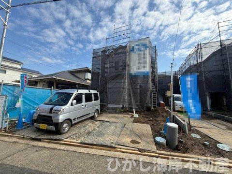 平塚市田村8丁目　新築戸建　全3棟の外観|11月17日撮影　建築中　現地外観