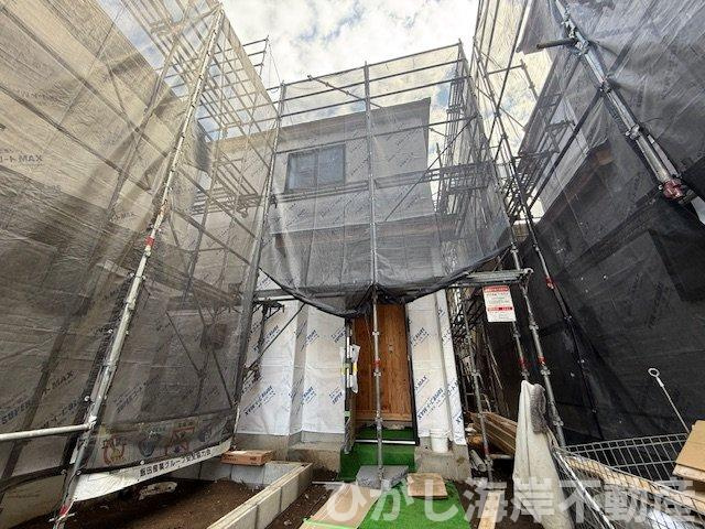 平塚市田村8丁目　新築戸建　全3棟の外観|2月12日撮影　建築中　現地外観