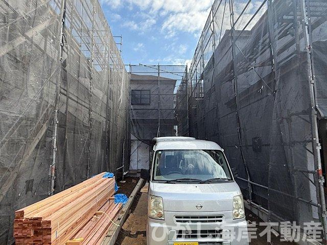 平塚市田村8丁目　新築戸建　全3棟の外観|2月12日撮影　建築中　現地外観