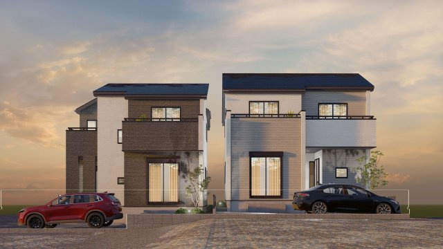 所沢新町2期の完成予想図|実際とは異なる可能性がございます。
※家具・家電・備品は付属しません。