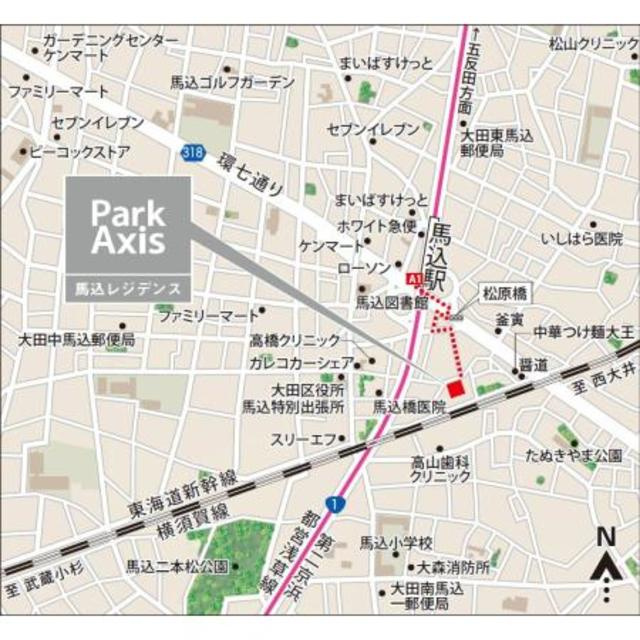 パークアクシス馬込レジデンスの地図