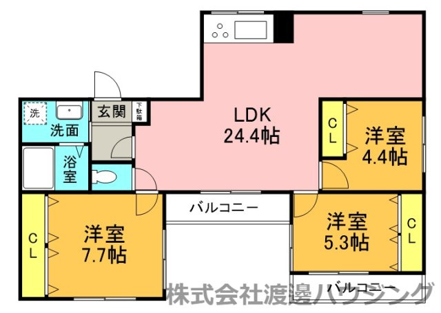 アパートメント松虫の間取り
