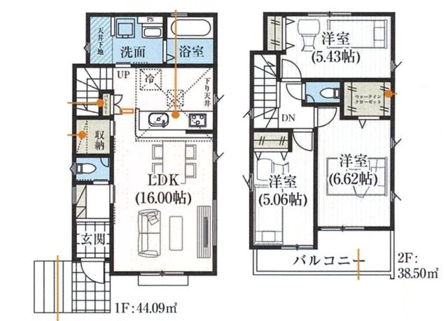 TIARA　所沢市 所沢新町2期　全２棟の間取り