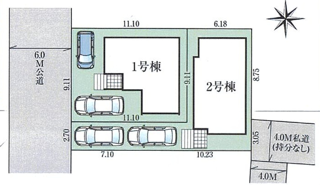 TIARA　所沢市 所沢新町2期　全２棟の区画図