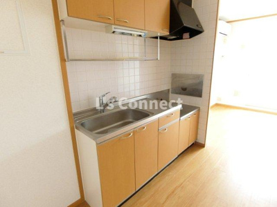 【キッチン】 | ＶＩＶＡＣＥ雷神Ｃ棟 | ２口ガスコンロ設置可能なキッチンです。